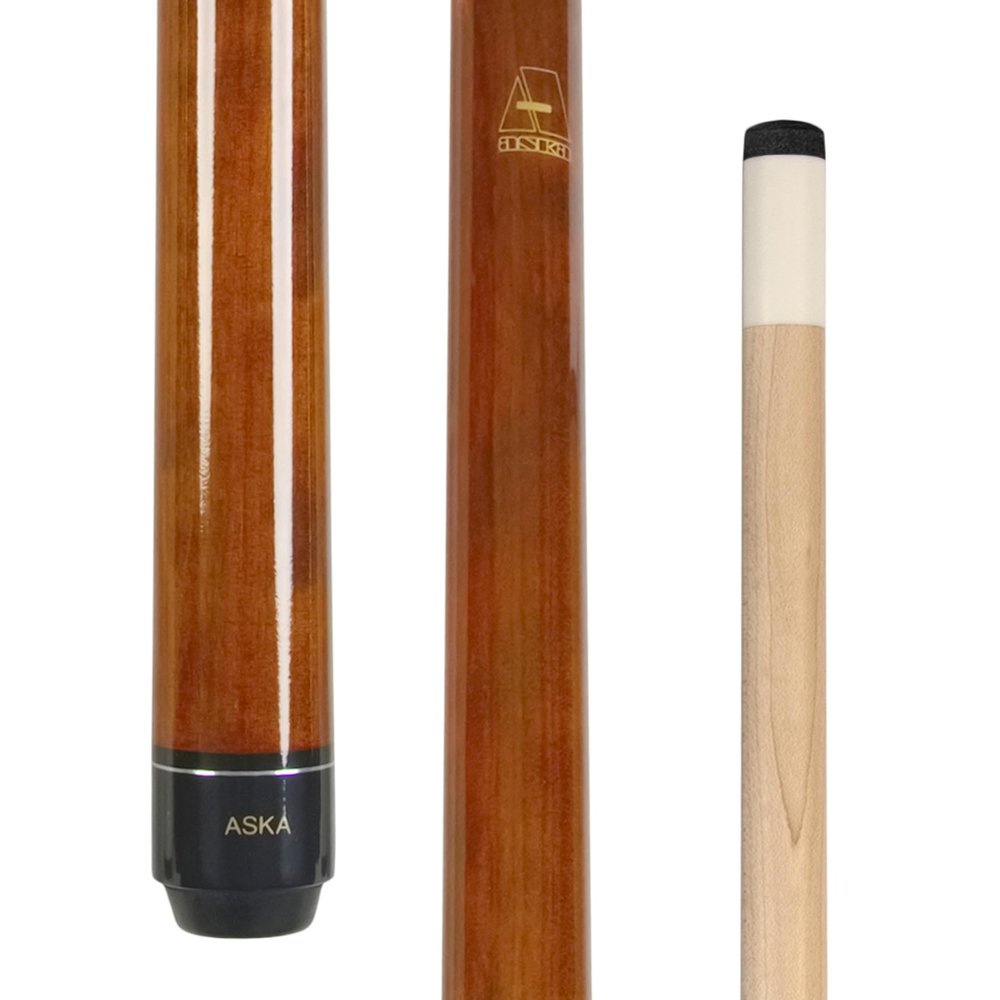 Short Kids Cue Stick, Canadian Hard Rock Maple, 13mm Hard Tip (Brown 42-inches, Wrapless)