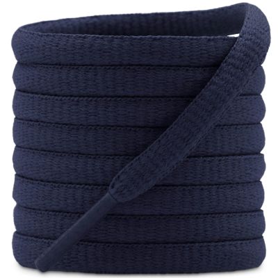 DELELE 2 Pair Oval Shoes Laces Half Round 1/4" Athletic Shoelaces Shoe Strings Navy Blue -63 inch