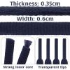 DELELE 2 Pair Oval Shoes Laces Half Round 1/4" Athletic Shoelaces Shoe Strings Navy Blue -63 inch view 3