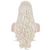 morvally Long Blonde Braided Cosplay Wig Womens Blond Wavy Curly Synthetic Hair Wigs for Halloween Costume Party(Light Blonde) view 1