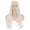 morvally Long Blonde Braided Cosplay Wig Womens Blond Wavy Curly Synthetic Hair Wigs for Halloween Costume Party(Light Blonde) view 4
