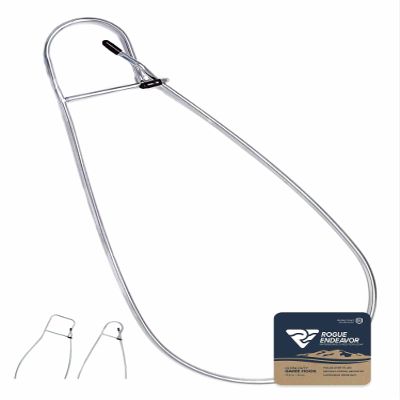 Rogue Endeavor Large Stainless Steel Spearfishing Stringer & Big Game Clip- Spearfishing,Kayak Fishing & Scuba Diving - Sharpened Tip with Puncture Guards (Heavy Duty- Round Handle, 60 lbs)