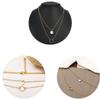 Aluinn Gold Layered Necklace Fashion Sequins Hollow Circle Necklace Chain Women's Choker Lock Necklace view 2
