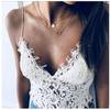 Aluinn Gold Layered Necklace Fashion Sequins Hollow Circle Necklace Chain Women's Choker Lock Necklace view 3