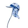 TAOTAO Kid Flap Hat with Rope Cartoon UPF 50 Sun Protection Neck Cover Cap Beach Cap for Kids (Light Blue) view 1