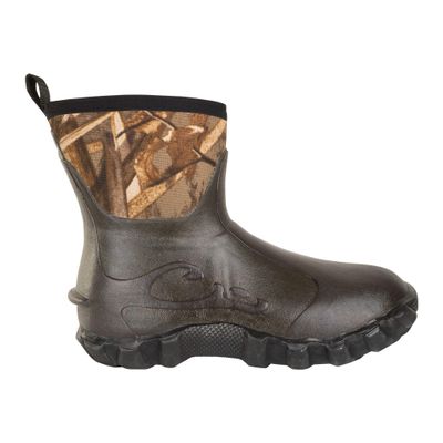 Drake Waterfowl Waterproof Slip-on Hunting Fishing 7" Mid-Top Mudder 2.0 Boots, Realtree Max-5, 8