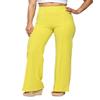 Cemi Ceri Womens High Waist Wide Leg Dress Pants Elegant Flared Business Slacks for Office & Casual Wear, Comfortable Work Trousers, Lemon Lime, 2X view 2