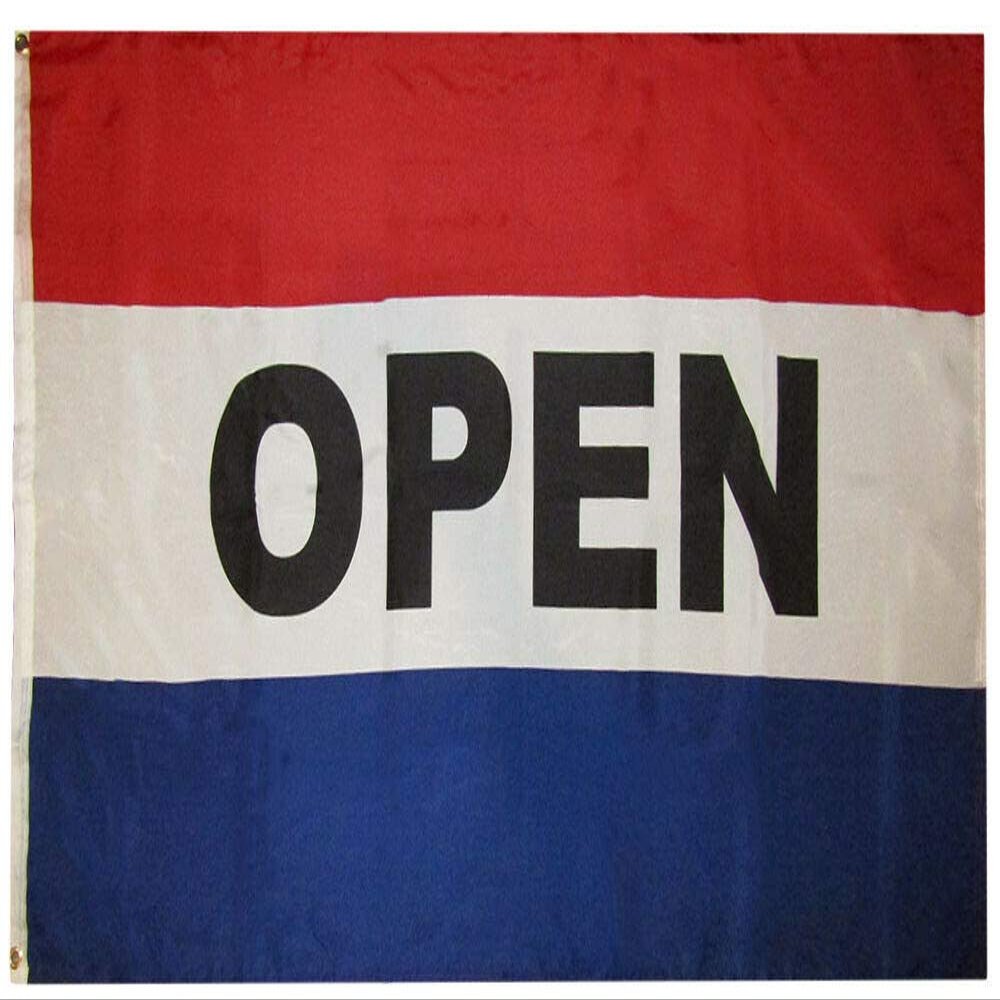 American Wholesale Superstore 3x5 Open Red White Blue Horizontal 3'x5' Rough Tex 100D Oxford Polyester Flag