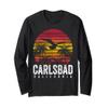 Carlsbad California CA Vintage Retro Distressed Style Gift Long Sleeve T-Shirt view 1