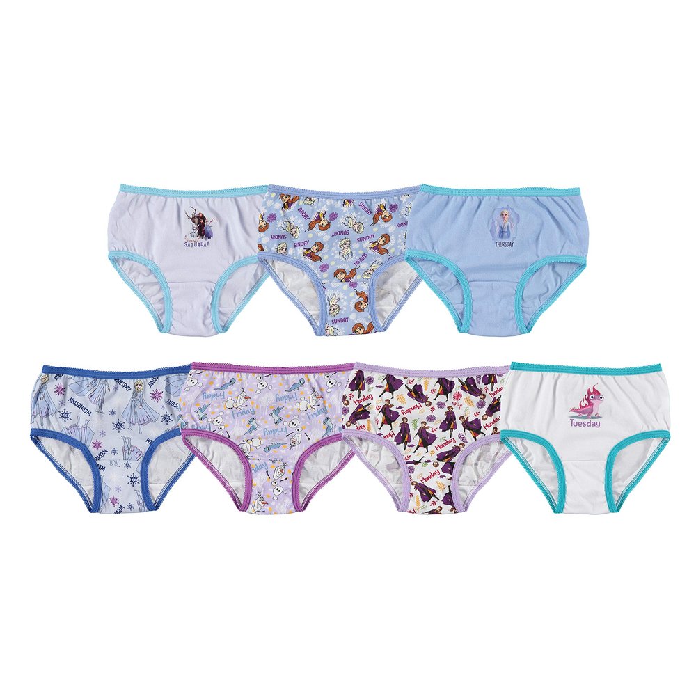Disney Frozen Underwear available in Brief Panties and Girl Shorts, Sizes 2/3T-10