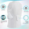 TUOY Youth Padded Shirt Chest Rib Protector Heart Guard Sternum Protective Compression Shirt for Baseball Football Basketball Lacrosse - X-Large view 3