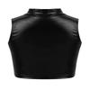 Agoky Little/Big Girls Shiny Metallic Camisole Tank Tops Sports Dance Tee Shirts for Gymnastic Dance Competition Party Black 9-10 view 2