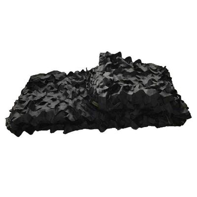 LIYFF-Tarps Camouflage Netting, Woodland Military Camo Netting Sunscreen Nets Plant Awning Canopy for Camping Military Hunting Shooting Army Mesh Nets - Black
