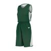 Ladies Undivided Single Ply Reversible Jersey Dark Green/White L view 2