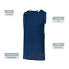 Augusta Sportswear Youth Step-Back Basketball Jersey, Navy/White, M view 3