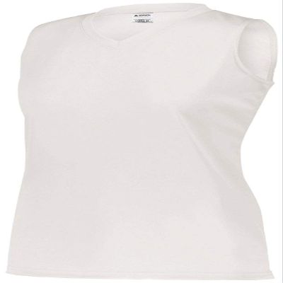 Augusta Sportswear Girls Sleeveless Wicking Attain Jersey, White, M