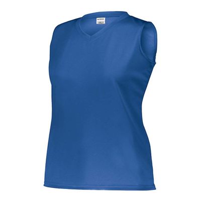 Augusta Sportswear Ladies Sleeveless Wicking Attain Jersey, Royal, 2XL