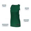 Augusta Sportswear Womens Step-Back Basketball Jersey, Dark Green/White, 2XL view 4