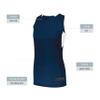 Augusta Sportswear Womens Step-Back Basketball Jersey, Navy/White, M view 4