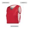 Russell Athletic Ladies Undivided Single Ply Reversible Jersey True Red/White XL view 3