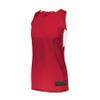 Augusta Sportswear Womens Step-Back Basketball Jersey, Red/White, M view 1