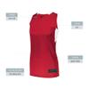 Augusta Sportswear Womens Step-Back Basketball Jersey, Red/White, M view 3