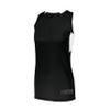Augusta Sportswear Womens Step-Back Basketball Jersey, Black/White, S view 1
