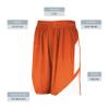 Augusta Sportswear Youth Step-Back Basketball Shorts, Orange/White, M view 4