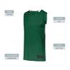 Augusta Sportswear Youth Step-Back Basketball Jersey, Dark Green/White, M view 4