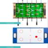 Home Family Party Competition Game Kids Adult Air Powered Hockey Billiards Table Tennis Football Game 4 in 1 Multi Game Swivel Table view 4