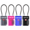 SURE LOCK TSA Approved Cable Luggage Lock TSA Locks for Luggage with Visual Inspection Indicator, Resettable 3-Digit Combination, Zinc Alloy Body for Suitcases, Backpacks, Gym Lockers(Four Colors) view 1