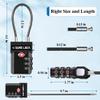SURE LOCK TSA Approved Luggage Locks with Open Alert & Easy-Read Dials, Re-settable 3-Digit Combination, Zinc Alloy Body for Suitcase, Backpack, Gym Lockers(Black 1 Pack) view 4