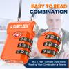 SURE LOCK TSA Approved Cable Luggage Lock TSA Locks for Luggage with Visual Inspection Indicator, Resettable 3-Digit Combination, Zinc Alloy Body for Suitcases, Backpacks, Gym Lockers(Orange 2 Pack) view 3