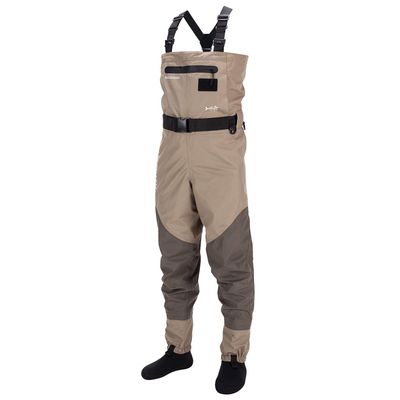 BASSDASH Mens Breathable Chest and Waist Convertible Waders for Fishing Hunting, Stocking Foot and Boot Foot Waders