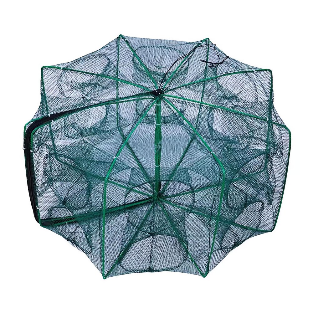 EASY BIG Foldable Bait Trap Fishing Net - Hand Cast Cage for Catching Fish Shrimp Crab Crawfish