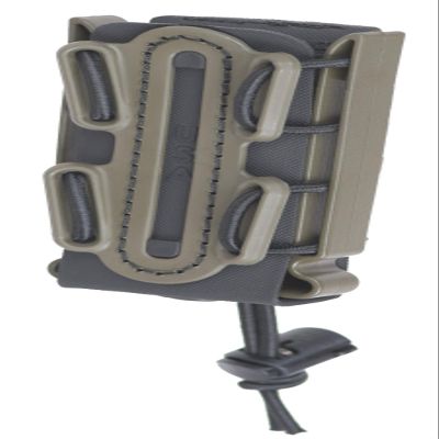 (Black with OD Green) Soft Shell Scorpion -Tall- Pistol Mag Carrier with P2 Operator Belt Mount Clip 100% Made in The USA (1153-4B)