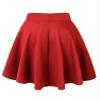 MBJ WB829 Womens Basic Versatile Stretchy Flared Casual Midi Skater Skirt XXXL RED view 3