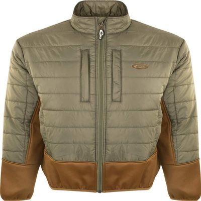 Drake Waterfowl Two-Tone Synthetic Double-Down Full Zip Green/Light Brown XLarge