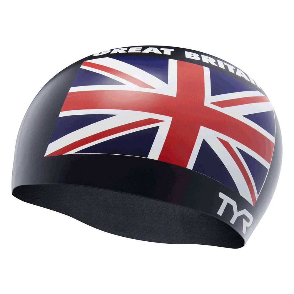 TYR Great Britain Silicone Adult Fit, Black