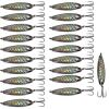 20pcs Fish WOW! 3/4oz Fishing Spoon with a Treble Hook Fish Jigging Casting Lure Baits - Silver Tape view 1