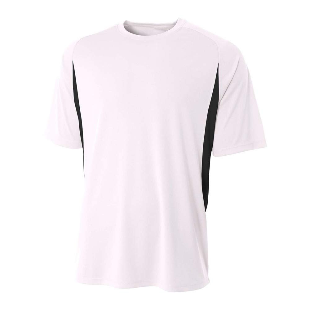 A4 Sportswear Adult Medium White/Black Cooling Tee