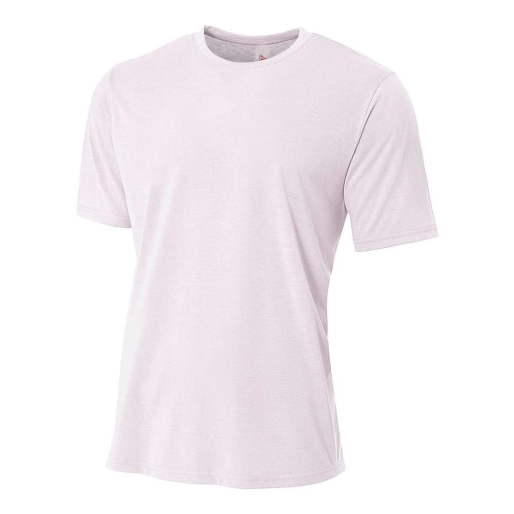 A4 Sportswear Adult Small White Polyester Tee