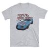 1975 Greenwood Chevy Vintage Old Blue Vette Retro Race Car T-Shirt view 1
