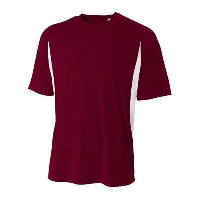A4 Sportswear Adult XL Maroon/White Cooling Tee