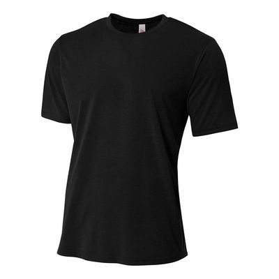 A4 Sportswear Adult Small Black Polyester Tee