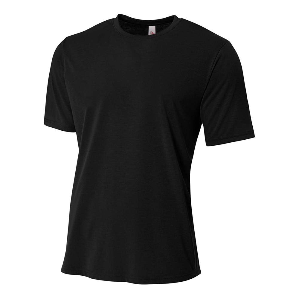 A4 Sportswear Adult Small Black Polyester Tee