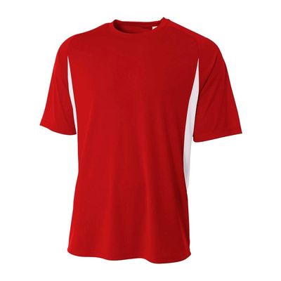 A4 Sportswear Adult Large Scarlet/White Cooling Tee