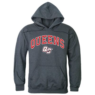 Queens College Knights NCAA Campus Pullover Hoodie - Small, Heather Charcoal