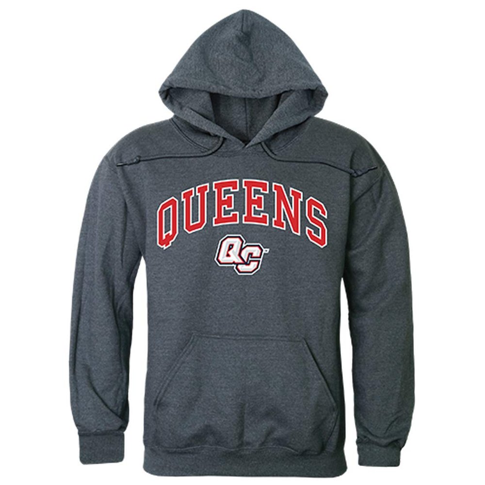Queens College Knights NCAA Campus Pullover Hoodie - Small, Heather Charcoal