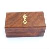 Nautical Solid Brass & Copper Boatswain 5" Whistle Chain with Rosewood Box a view 4